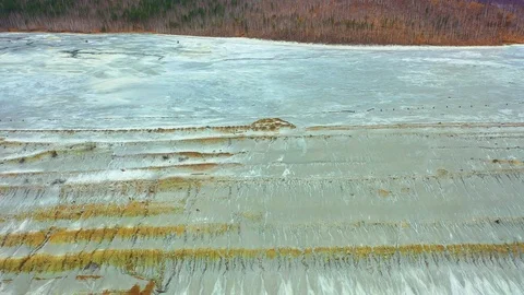 The former dump toxic waste, effects nature from contaminated soil and water Stock-Footage 118283403