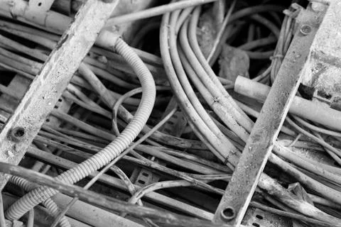 Former electrical wires Stock Photos