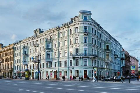 The Former house of Zhadimirovsky - profitable house A.A. Menshikov, rebuilt Stock Photos