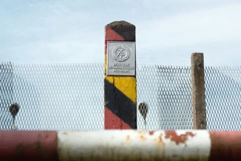 At the former inner german border Stock Photos