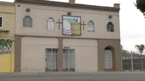 THE FORMER MOSQUE IN LOS ANGELES ESTABLISHED BY MALCOLM X Stock Footage 81382276