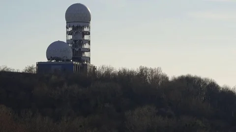 Former NSA Building at Teufelsberg, Berlin. Stock Footage