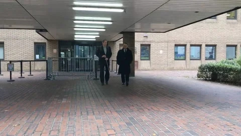 Former Paralympic cyclist denies causing public nuisance after plane protest Stock Footage 148611973