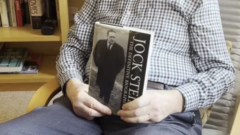 Former players and journalists remember Scottish soccer legend Jock Stein, Glasg Stock Footage 337851262