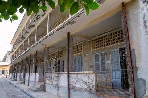 Former secondary school used as Security Prison 21  Stock Photos
