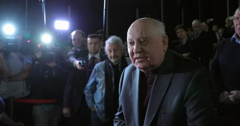 Former Soviet President Mikhail Gorbachev Vidéo 98048799