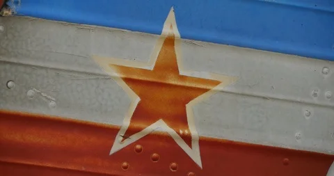 Former Yugoslavia flag Stock Footage 114663210