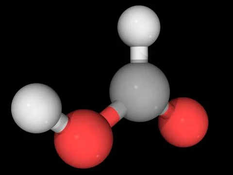 Formic acid molecule Stock Illustration