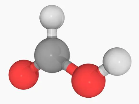 Formic acid molecule Stock Illustration