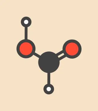 Formic acid molecule Stock Illustration