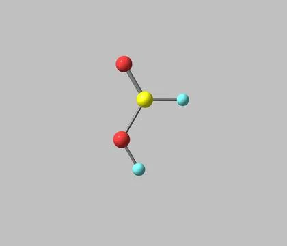Formic acid molecule isolated on gray Stock Illustration