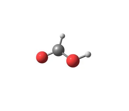 Formic acid molecule isolated on white Stock Illustration
