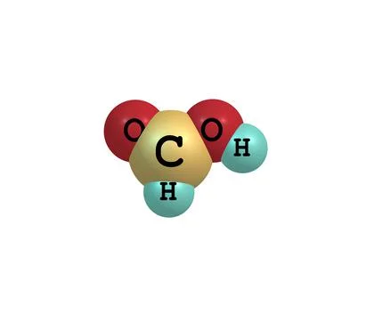 Formic acid molecule isolated on white Stock Illustration