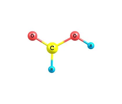 Formic acid molecule isolated on white Stock Illustration