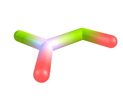 Formic acid molecule isolated on white Stock Illustration