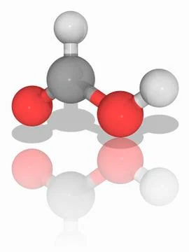 Formic acid organic compound molecule Stock Illustration