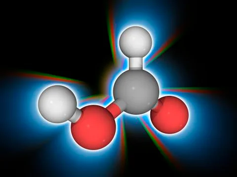 Formic acid organic compound molecule Stock Illustration