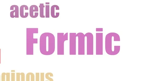 Formic Wordcloud Animated Isolated Stock Footage 107249145