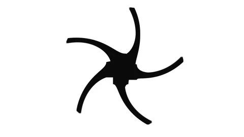 Forming a Circle From a Five Pointed Extended Star Pattern Shape Stock Footage 118983230