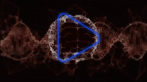 Forming complex design, abstract geometric shapes and digital network patterns Stock Footage 303553942