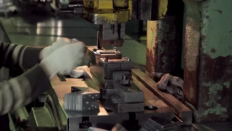Forming hardware on the machine Stock Footage 72679827