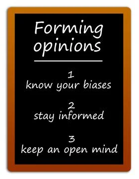 Forming opinions Illustrazione stock