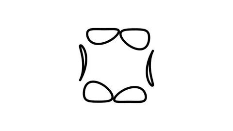 Forming a Square of Lines With Six Hyperbolic Paraboloid Pringle Shapes Video stock 118987746