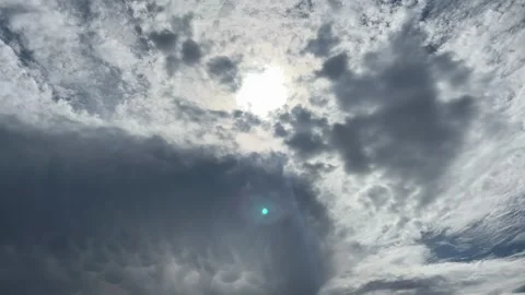 Forming storm clouds in a blue sky recorded as a time lapse Stock Footage 281689070
