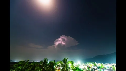 Forming Storm Clouds Over Mountains | Powerful Weather Timelapse Stock Footage 313189023