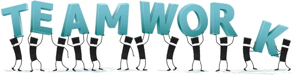 Forming a teamwork Stock Illustration