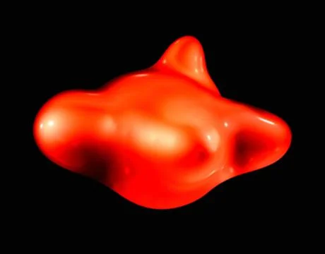 Formless drop of liquid on a black background. Abstract image for design. Bac Stock Illustration