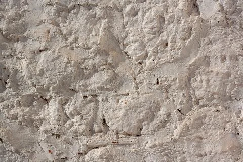 Formless wall covered with cement. Horizontal photo. Stock Photos