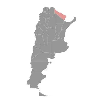 Formosa Province map, administrative division of Argentina. Vector illustra.. Stock Illustration