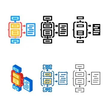 Forms assessment framework risk color icon vector イラスト素材