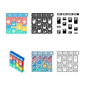 Forms blocking time management color icon vector Иллюстрация
