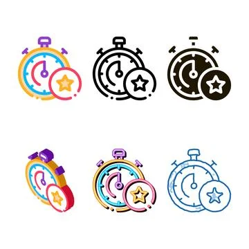Forms bonus stopwatch concept icon vector outline イラスト素材