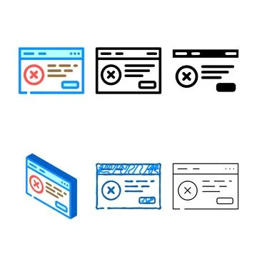 Forms certificate disapprove color icon vector Stock Illustration