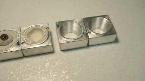 Forms for creating an eye prosthesis Stock Footage 157508260
