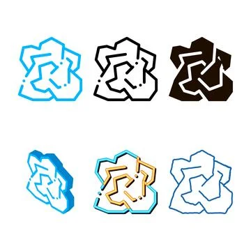 Forms crumpled piece of paper vector thin line icon Stock Illustration