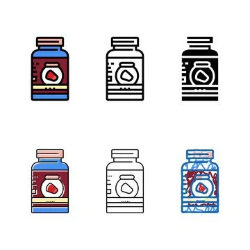 Forms extract pomegranate color icon vector Stock Illustration