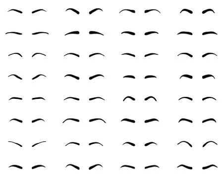 Forms of eyebrows Stock Illustration
