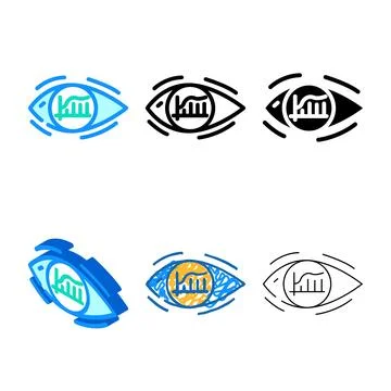 Forms financial vision color icon vector Illustrazione stock