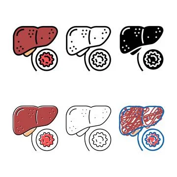 Forms hepatitis b color icon vector Stock Illustration