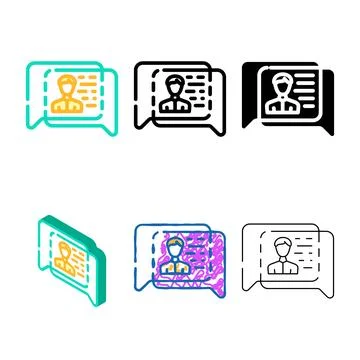 Forms human discussion color icon vector Stock Illustration