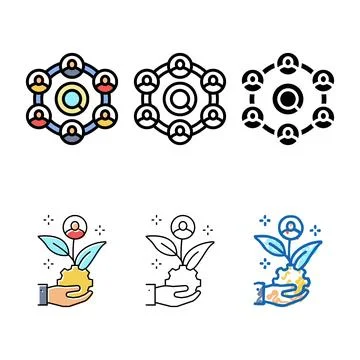 Forms lead generation business process color icon vector Illustrazione stock