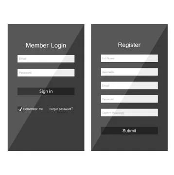 Forms login Stock Illustration