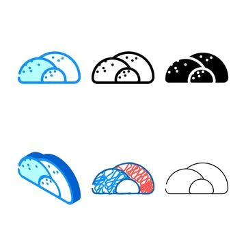 Forms milk cheese color icon vector Stock Illustration