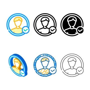 Forms new user registration color icon vector 库存插图