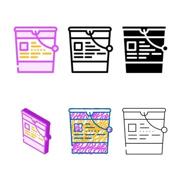 Forms paint varnish color icon vector 库存插图