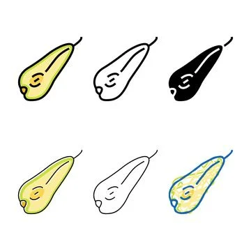 Forms pear conference slice color icon vector Stock Illustration